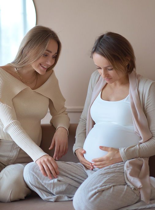 Pregnant Woman on Couch